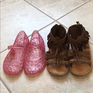 2 pairs toddler girls sandals